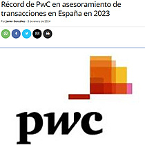 Rcord de PwC en asesoramiento de transacciones en Espaa en 2023